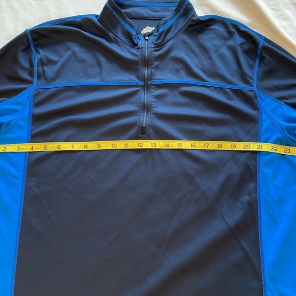 EMS Mens XL TechWick 2 Tone Blue 1/4 Zip Long Sleeve Pullover Lightweight Active - Picture 5 of 9